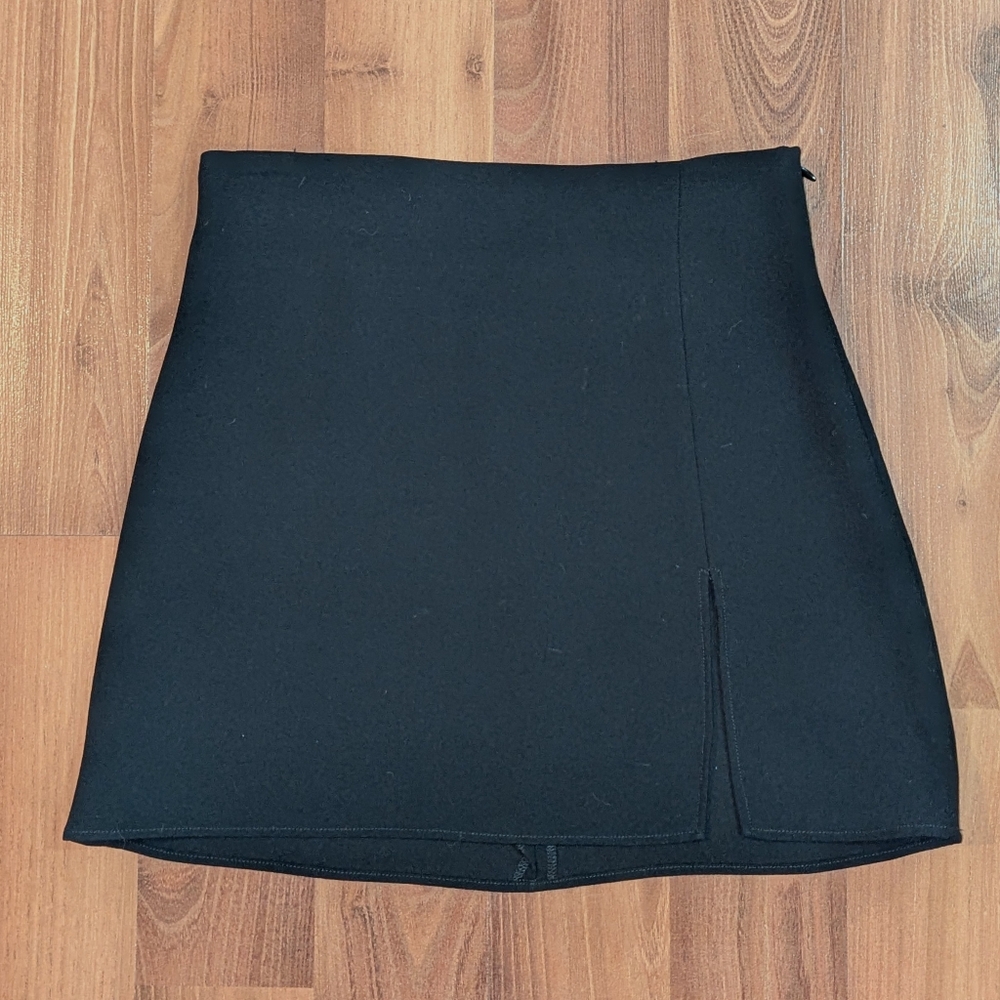Zara black slit mini skirt XS